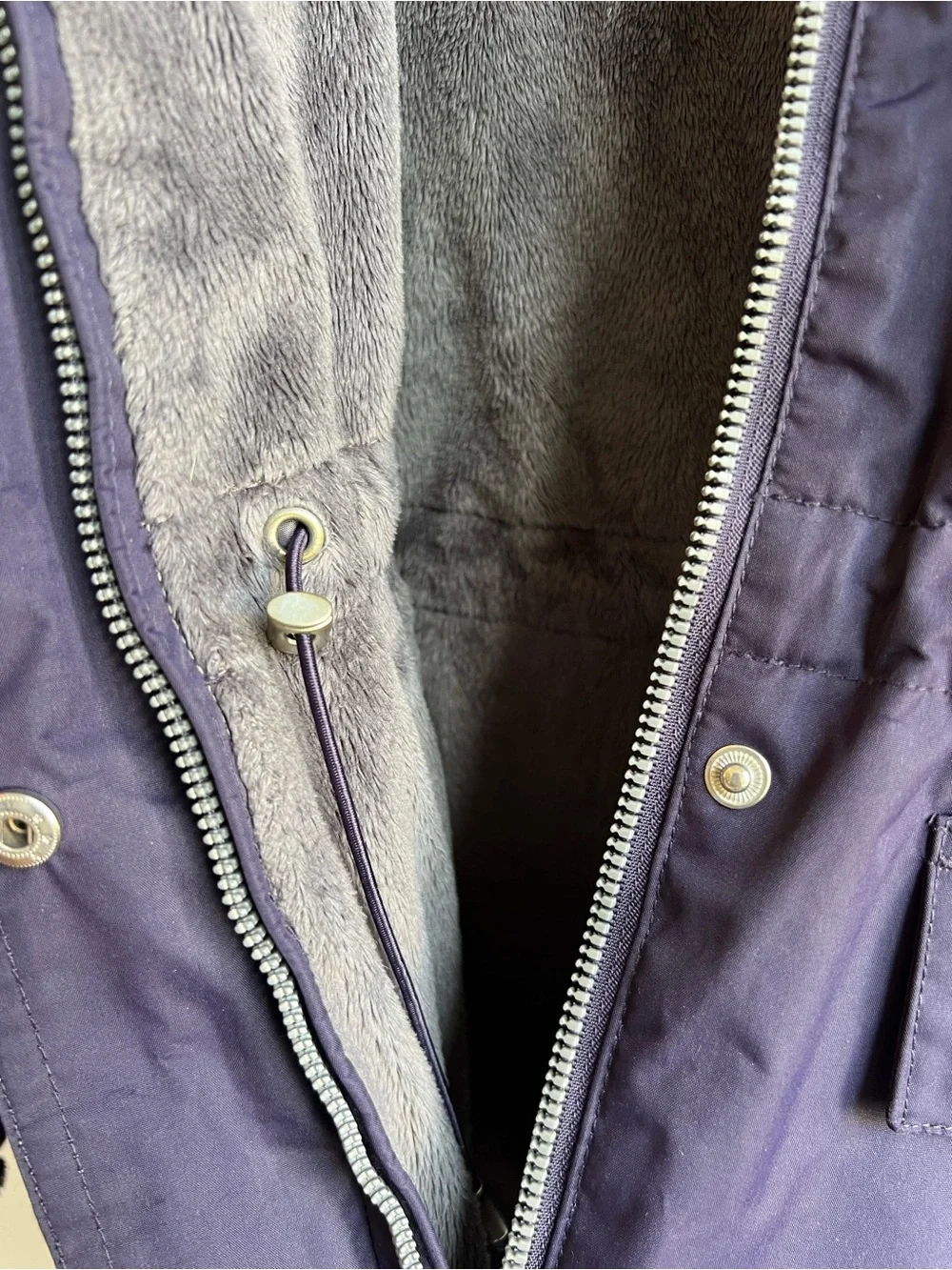 Free Country Navy Hooded Super Soft Lining Utility Jacket with Drawstring Waist